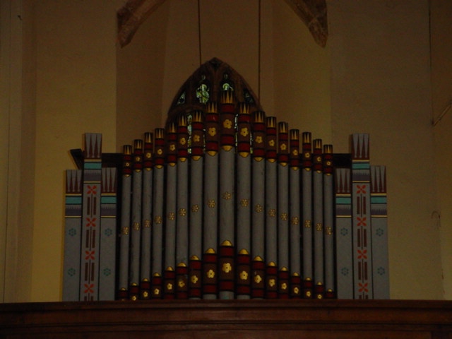 The organ in Kirby Hill Church